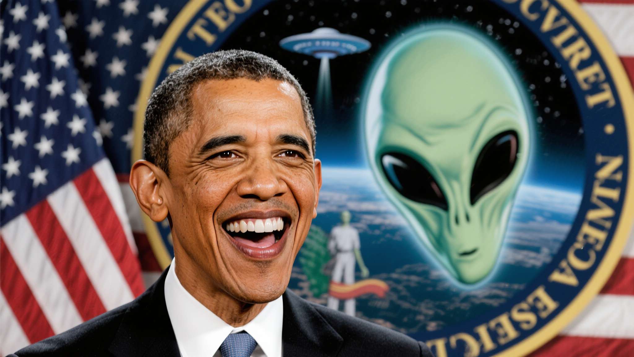 奥巴马否认51区藏外星人 奥巴马的幽默态度并不意味着外星人话题只是一个玩笑。事实上,美国政府对UFO问题的