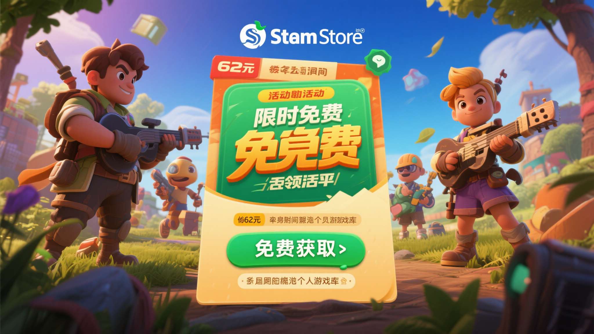 喜加一免费游戏网站 此次活动是Steam平台官方推出的限时免费领取活动,玩家只需在活动期间进入游戏的